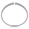 14K White Gold Bujukan Open Bangle