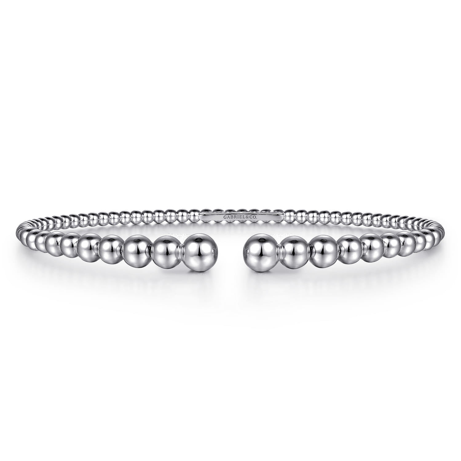 14K White Gold Bujukan Open Bangle - Shot 1