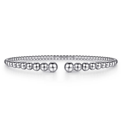14K White Gold Bujukan Open Bangle