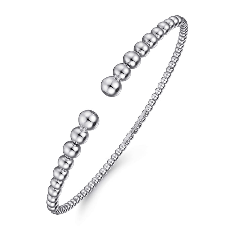 14K White Gold Bujukan Open Bangle - Shot 2