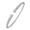 14K White Gold Bujukan Open Bangle