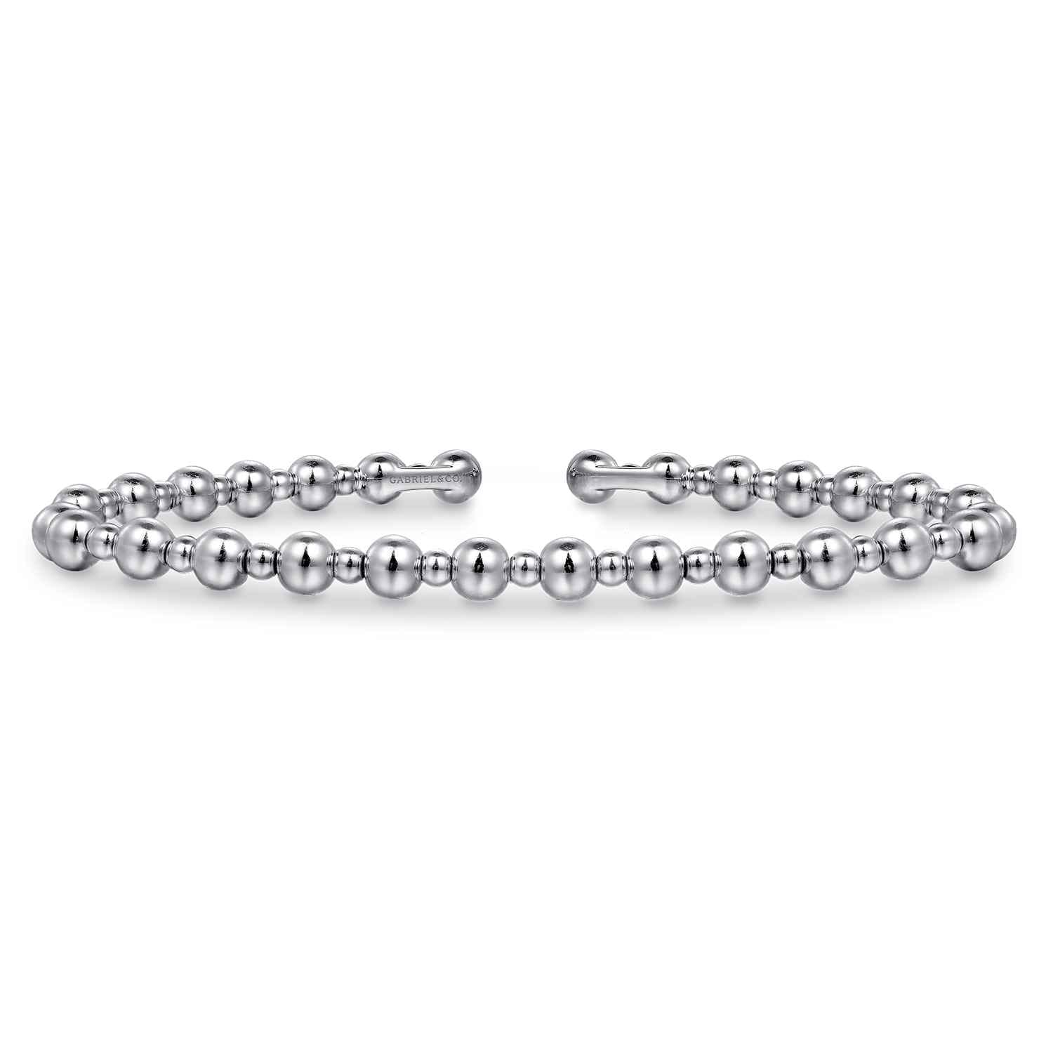 14K White Gold Bujukan Open Bangle - Shot 1