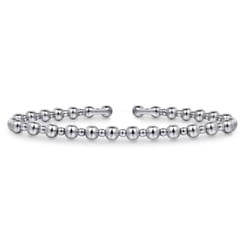 14K White Gold Bujukan Open Bangle