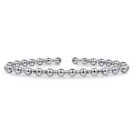 14K White Gold Bujukan Open Bangle