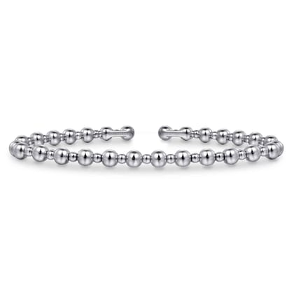 14K White Gold Bujukan Open Bangle