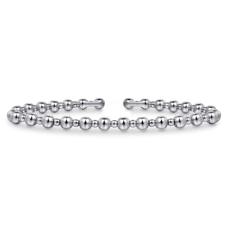 14K White Gold Bujukan Open Bangle - Shot 1