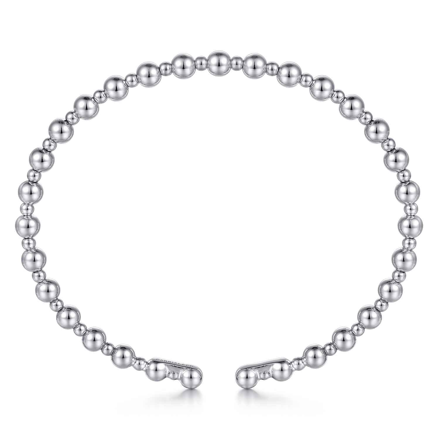 14K White Gold Bujukan Open Bangle - Shot 3