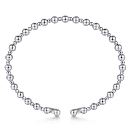 14K White Gold Bujukan Open Bangle