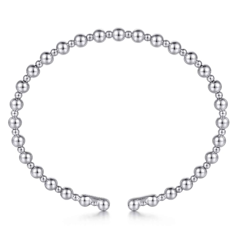14K White Gold Bujukan Open Bangle - Shot 3