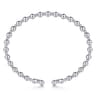 14K White Gold Bujukan Open Bangle