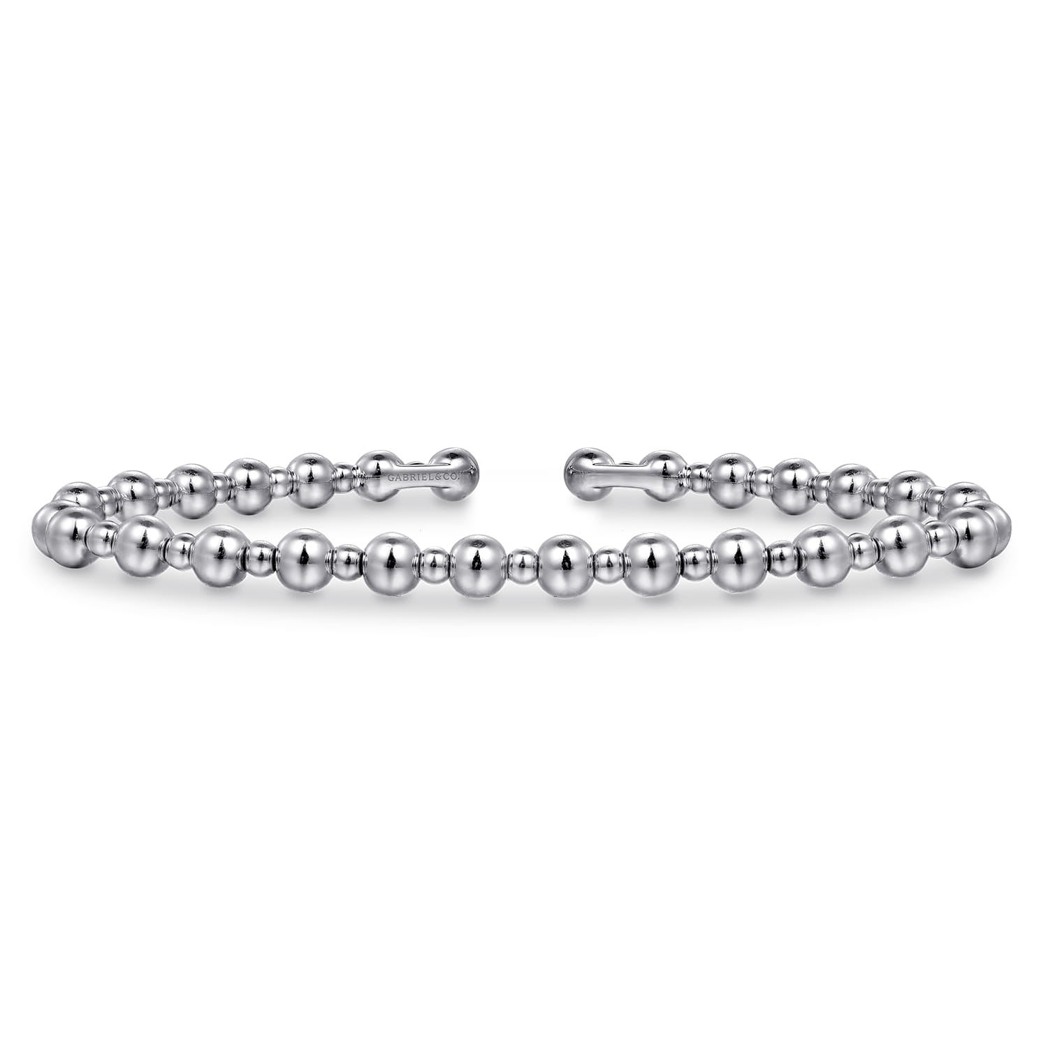 14K White Gold Bujukan Open Bangle - Shot 1