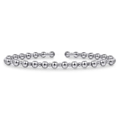 14K White Gold Bujukan Open Bangle