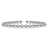 14K White Gold Bujukan Open Bangle