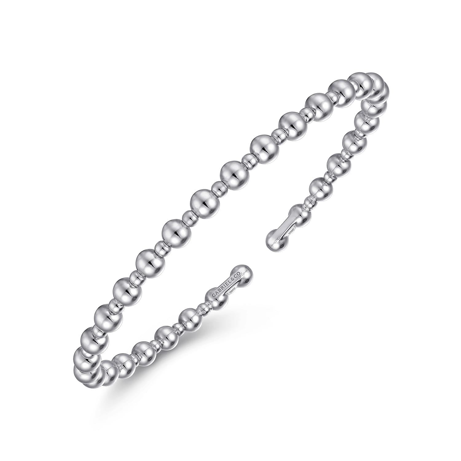 14K White Gold Bujukan Open Bangle - Shot 2