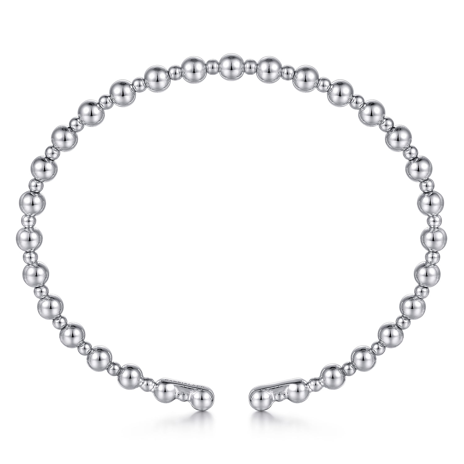 14K White Gold Bujukan Open Bangle - Shot 3