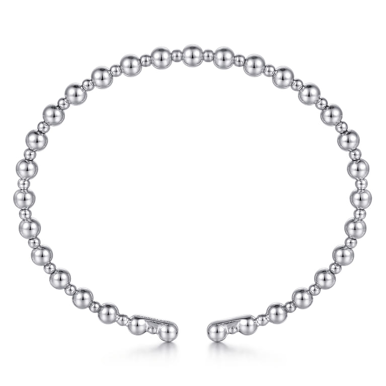 14K White Gold Bujukan Open Bangle - Shot 3