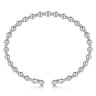 14K White Gold Bujukan Open Bangle