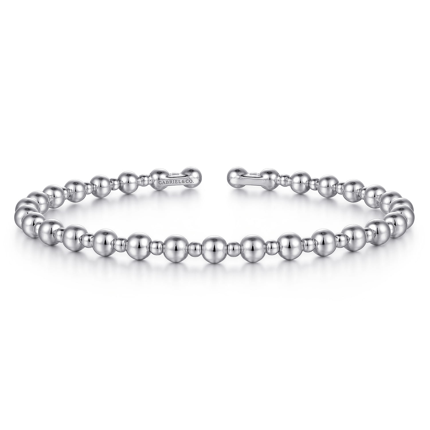 14K White Gold Bujukan Open Bangle - Shot 1