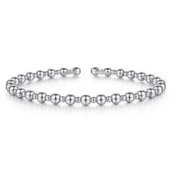 14K White Gold Bujukan Open Bangle