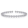 14K White Gold Bujukan Open Bangle