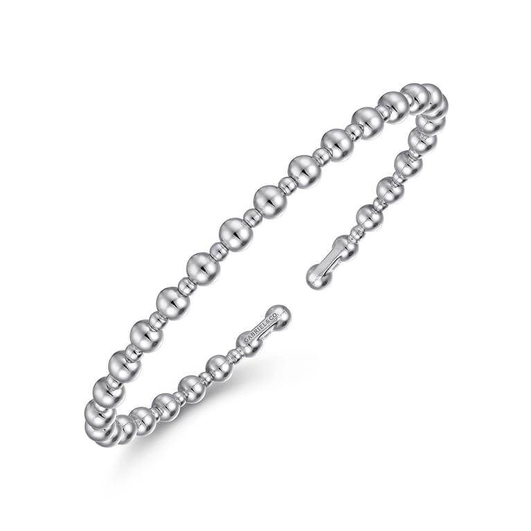14K White Gold Bujukan Open Bangle - Shot 2