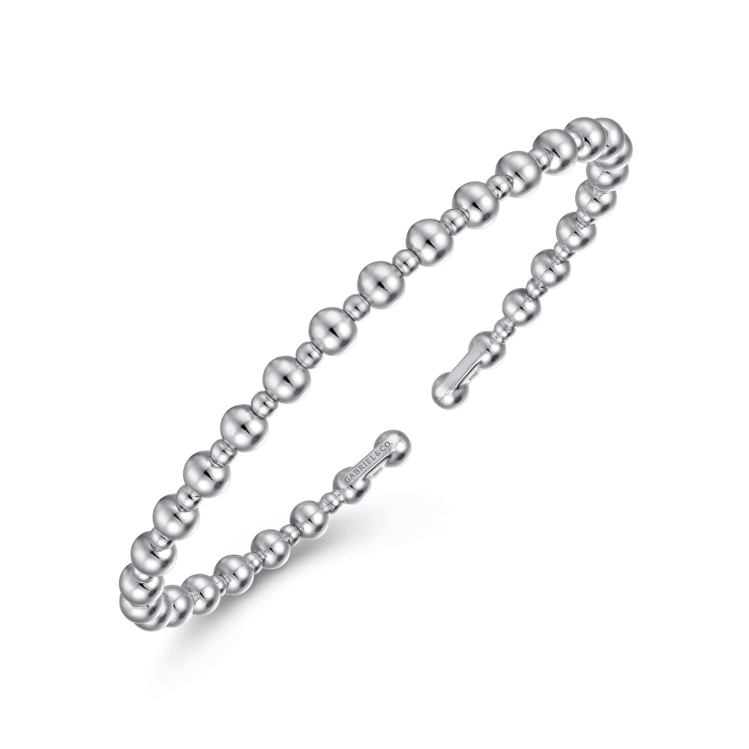 14K White Gold Bujukan Open Bangle - Shot 2