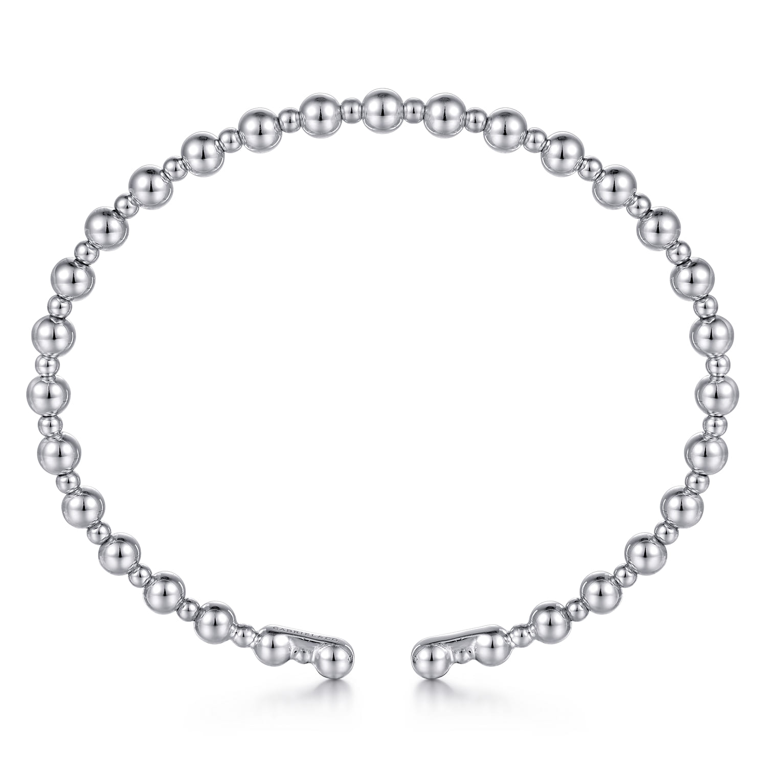 14K White Gold Bujukan Open Bangle - Shot 3