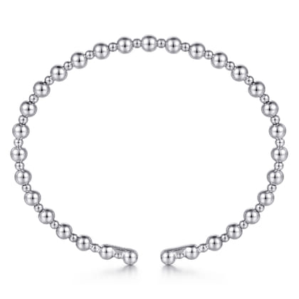 14K White Gold Bujukan Open Bangle