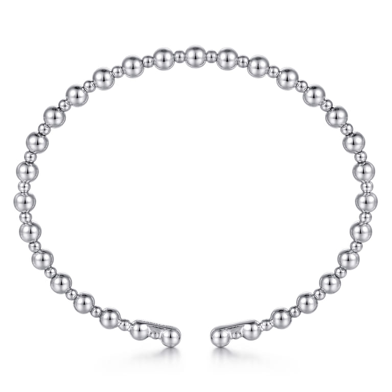 14K White Gold Bujukan Open Bangle - Shot 3