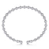 14K White Gold Bujukan Open Bangle