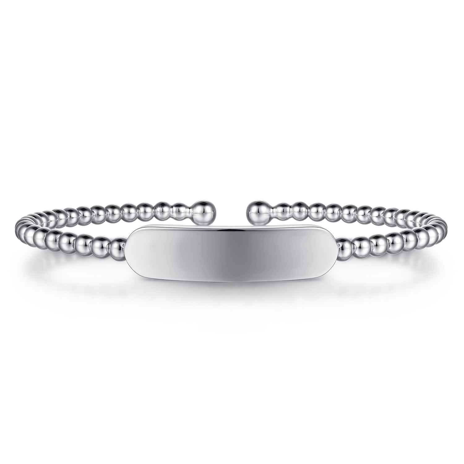 14K White Gold Bujukan Personalized Bangle - Shot 1