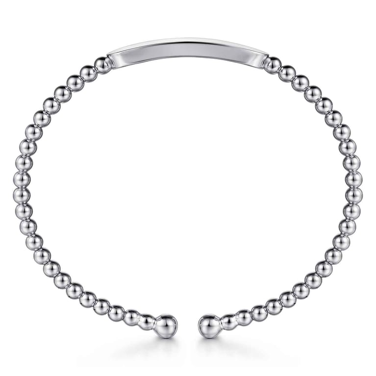 14K White Gold Bujukan Personalized Bangle - Shot 3