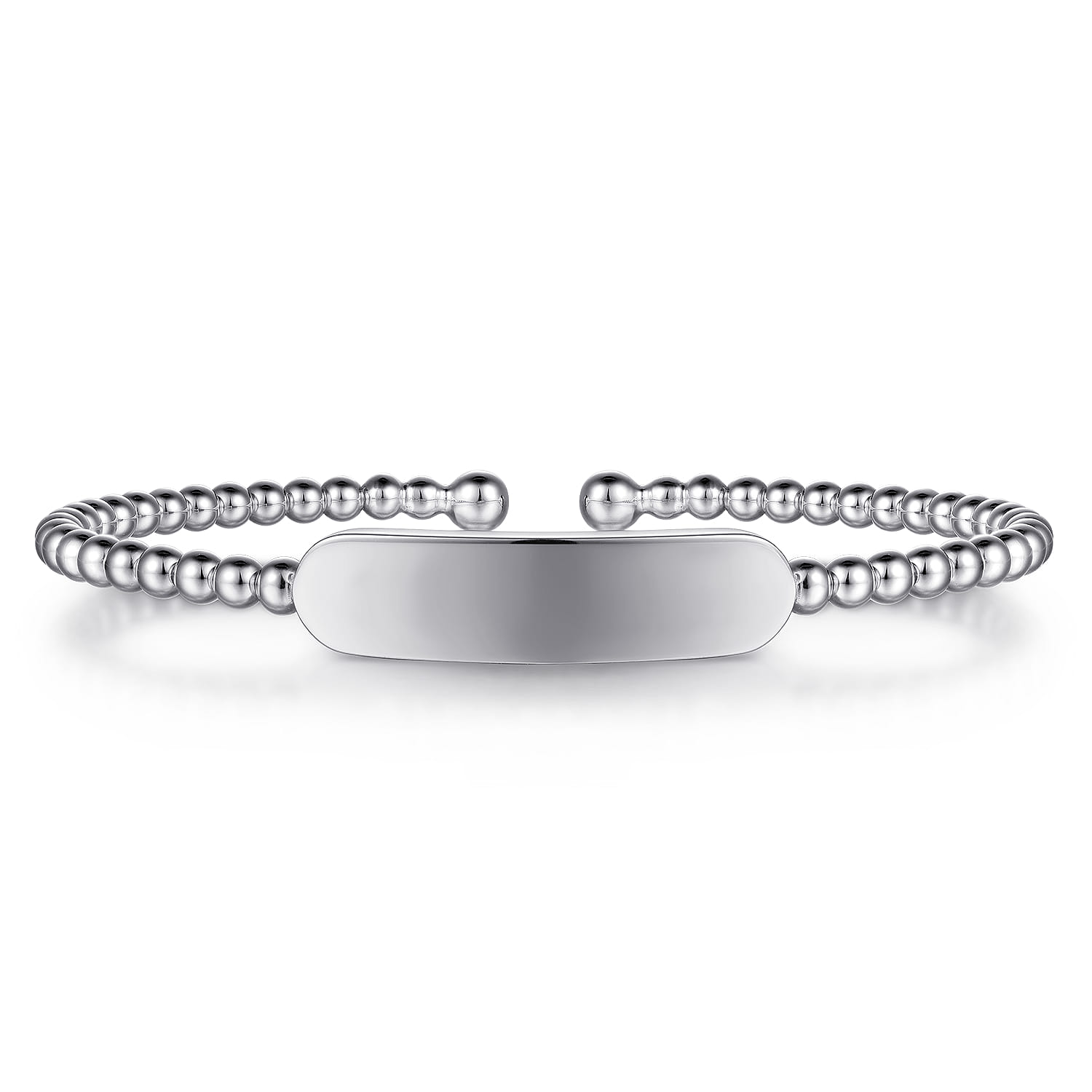14K White Gold Bujukan Personalized Bangle - Shot 1