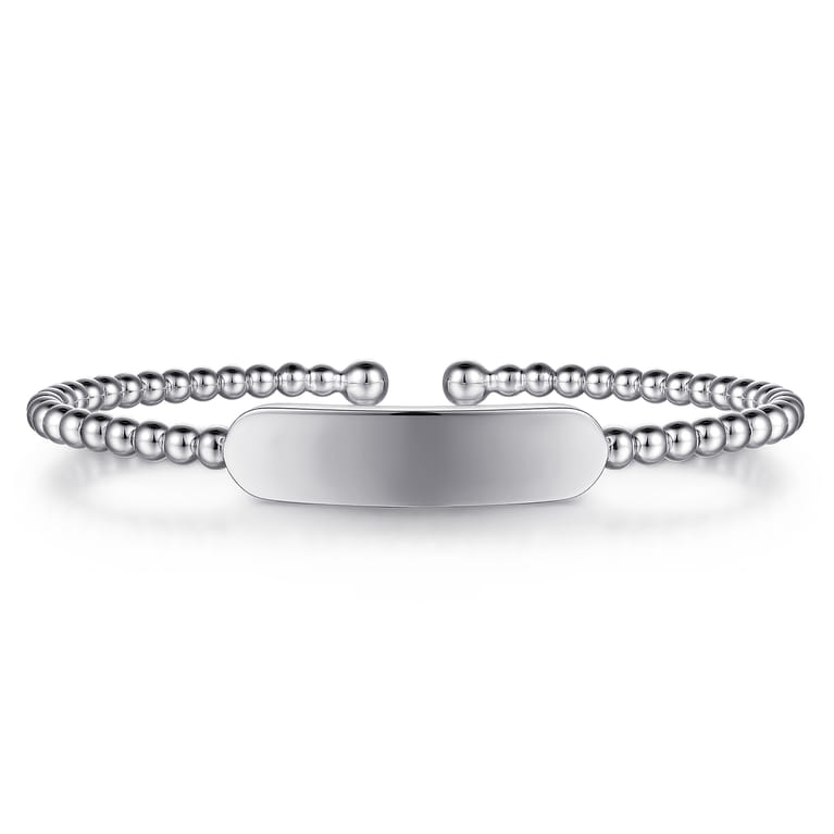 14K White Gold Bujukan Personalized Bangle - Shot 1