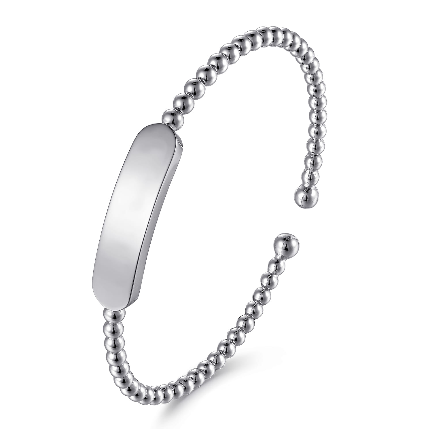 14K White Gold Bujukan Personalized Bangle - Shot 2
