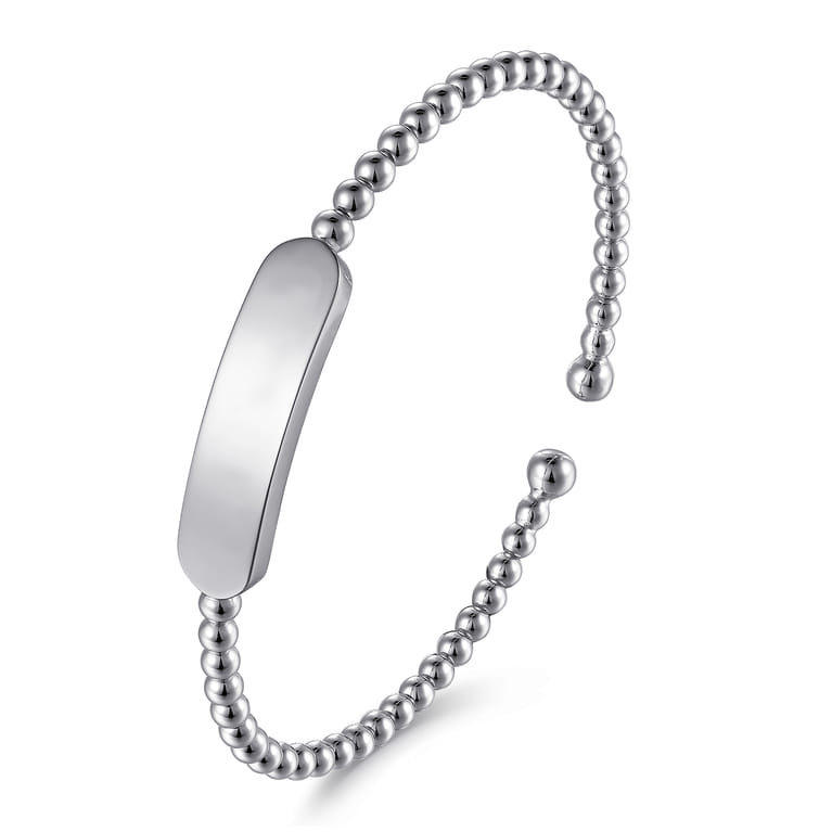 14K White Gold Bujukan Personalized Bangle - Shot 2
