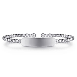 14K White Gold Bujukan Personalized Bangle