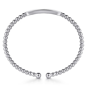 14K White Gold Bujukan Personalized Bangle