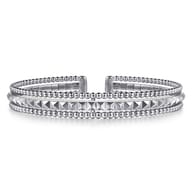14K White Gold Bujukan Pyramid Bangle