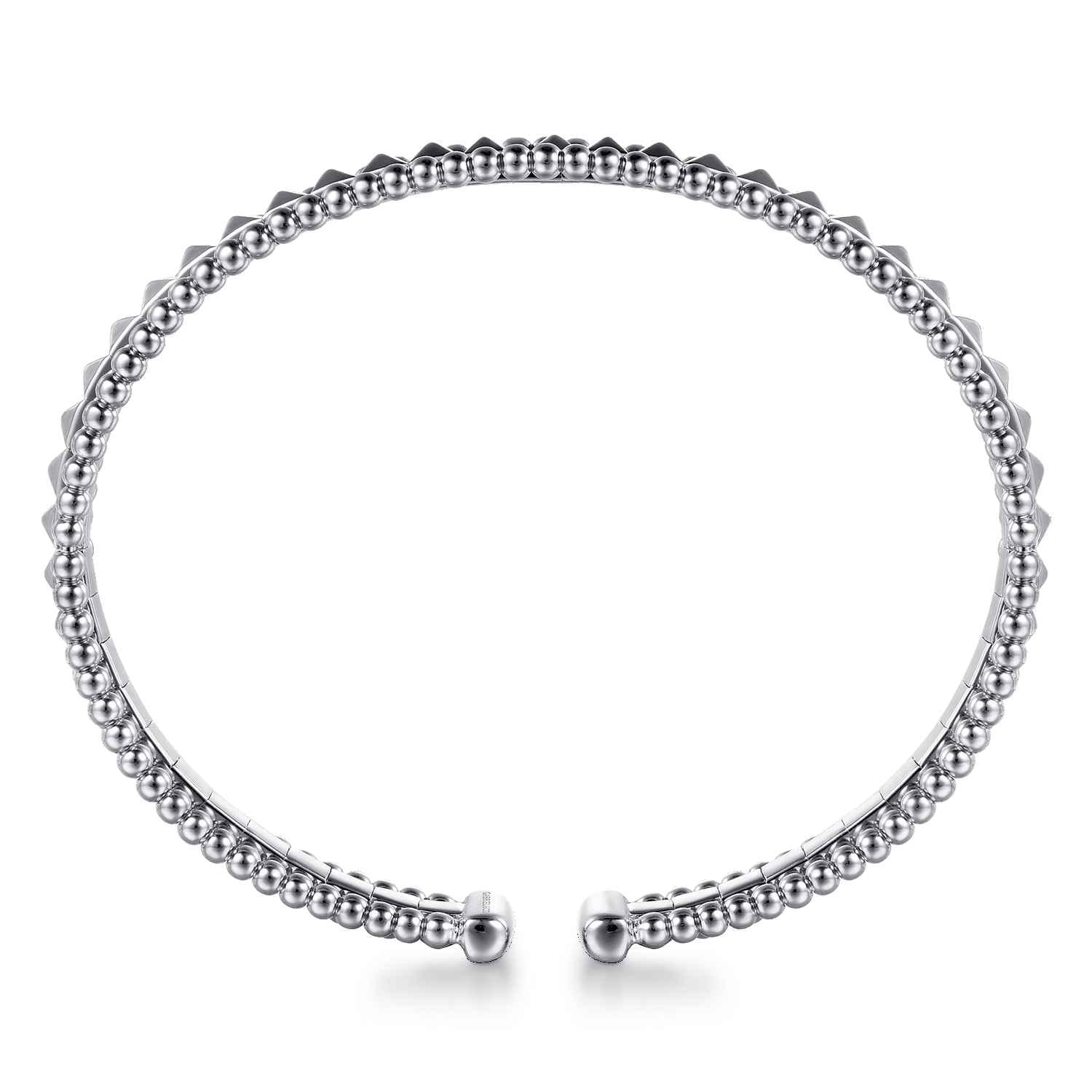 14K White Gold Bujukan Pyramid Bangle - Shot 3