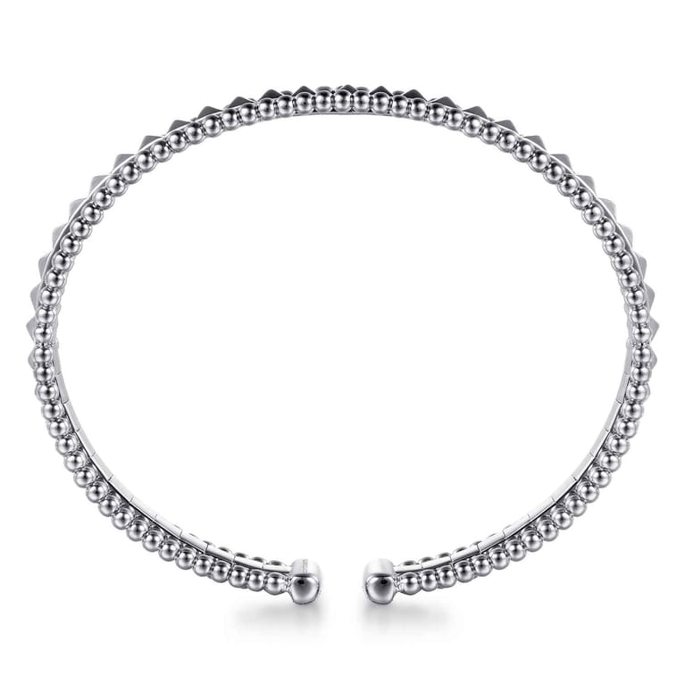 14K White Gold Bujukan Pyramid Bangle - Shot 3
