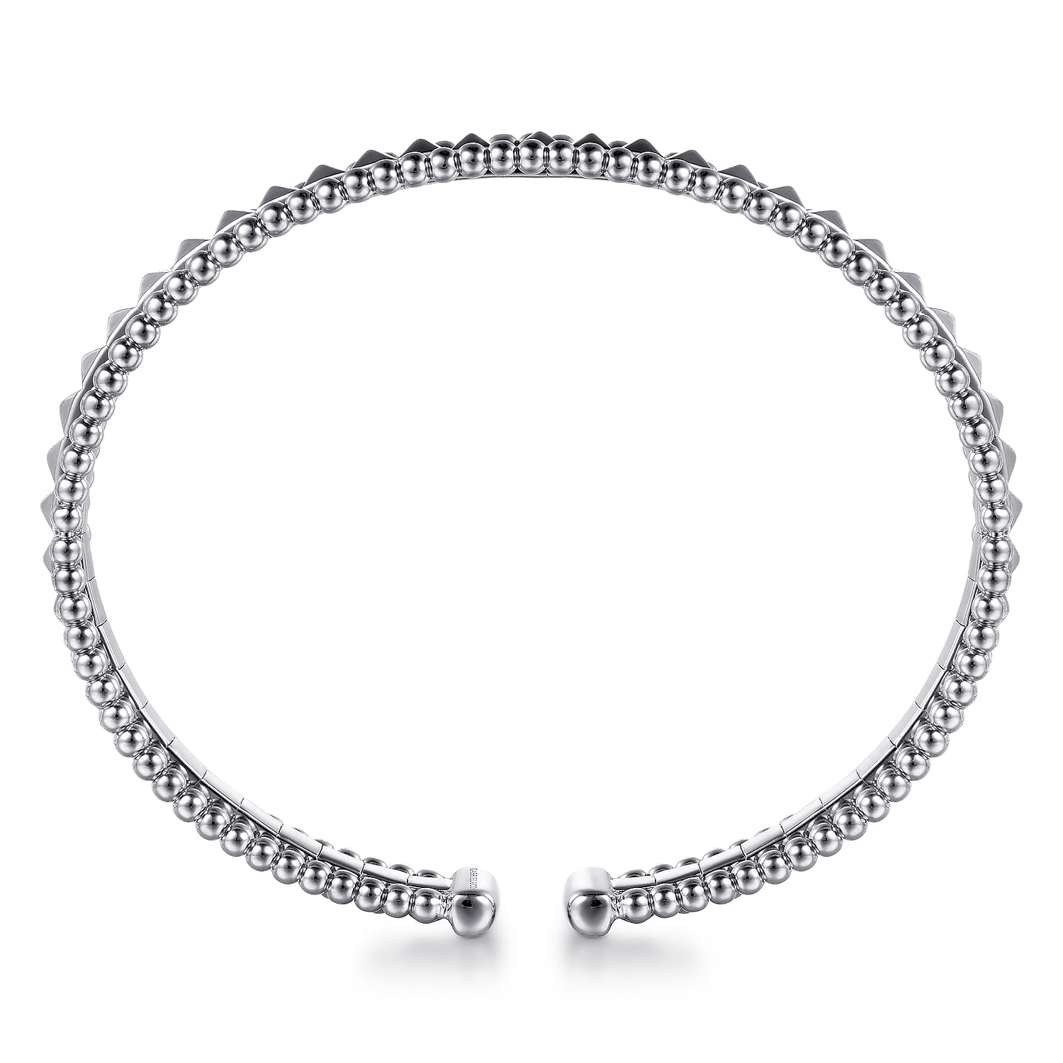 14K White Gold Bujukan Pyramid Bangle - Shot 3