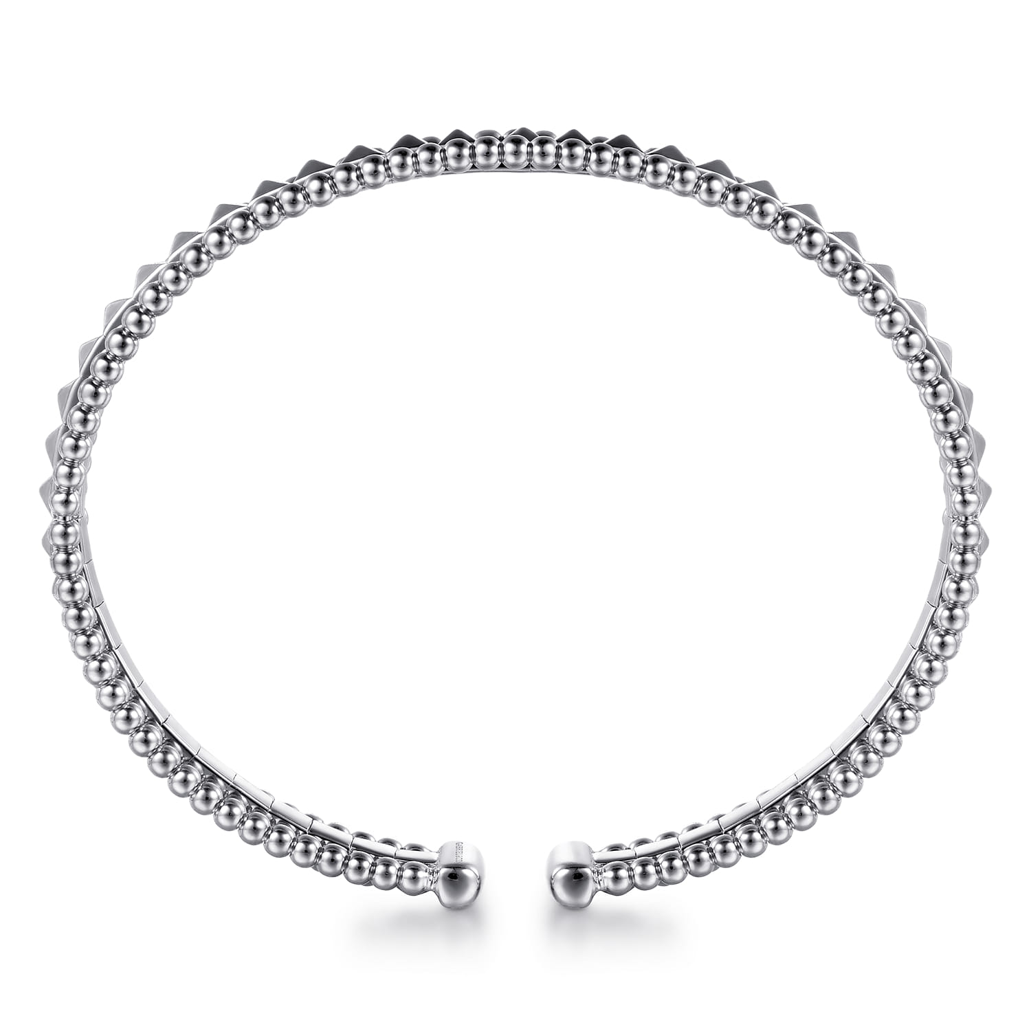 14K White Gold Bujukan Pyramid Bangle - Shot 3