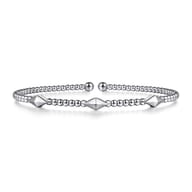 14K White Gold Bujukan Pyramid Stations Bangle
