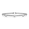 14K White Gold Bujukan Pyramid Stations Bangle