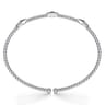 14K White Gold Bujukan Pyramid Stations Bangle
