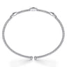 14K White Gold Bujukan Pyramid Stations Bangle