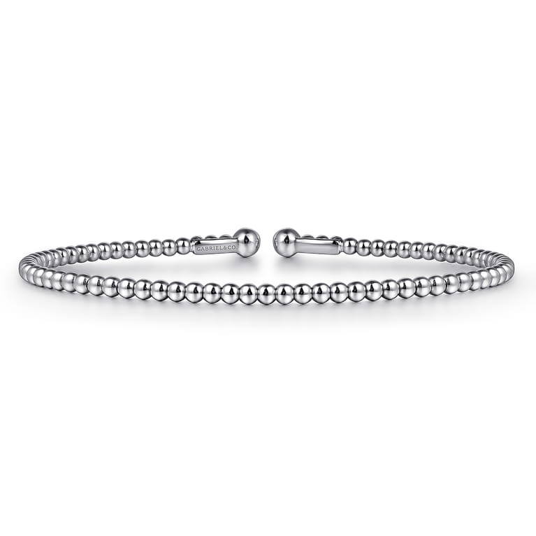 14K White Gold Bujukan Split Bangle - Shot 1