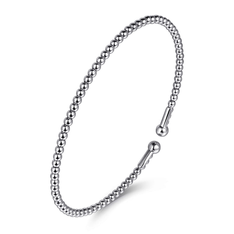 14K White Gold Bujukan Split Bangle - Shot 2