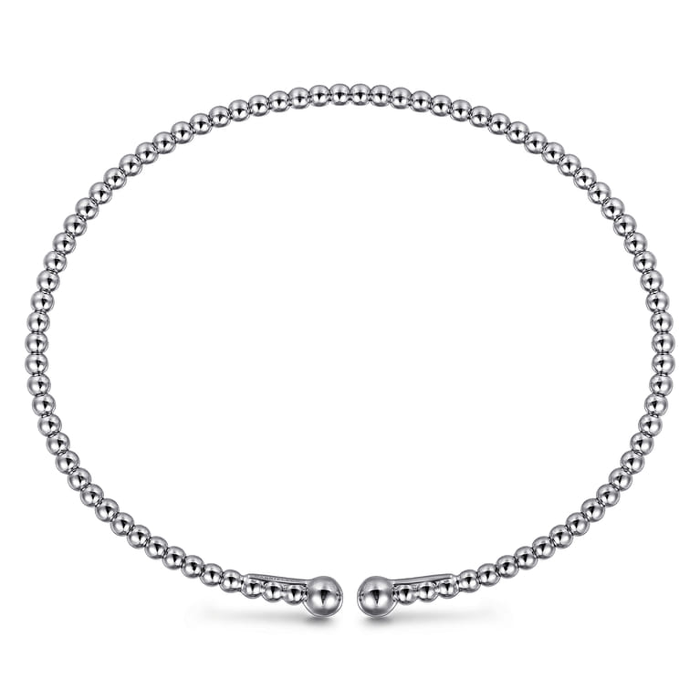 14K White Gold Bujukan Split Bangle - Shot 3